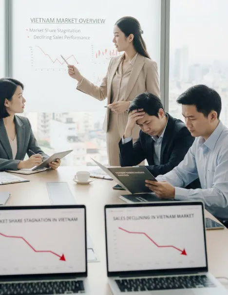 ベトナム進出で悩む日系企業のビジネスミーティング風景