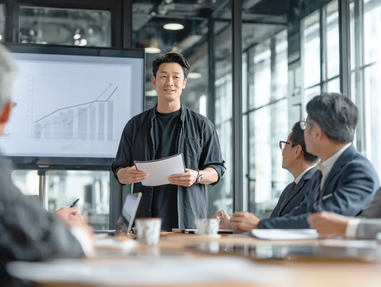 クライアントとの戦略ミーティング - 伴走支援の様子